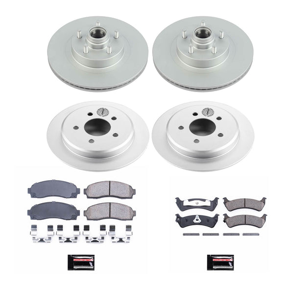 PowerStop Genuine Geomet Coated Rotor and Low-Dust Ceramic Brake Pad Kit