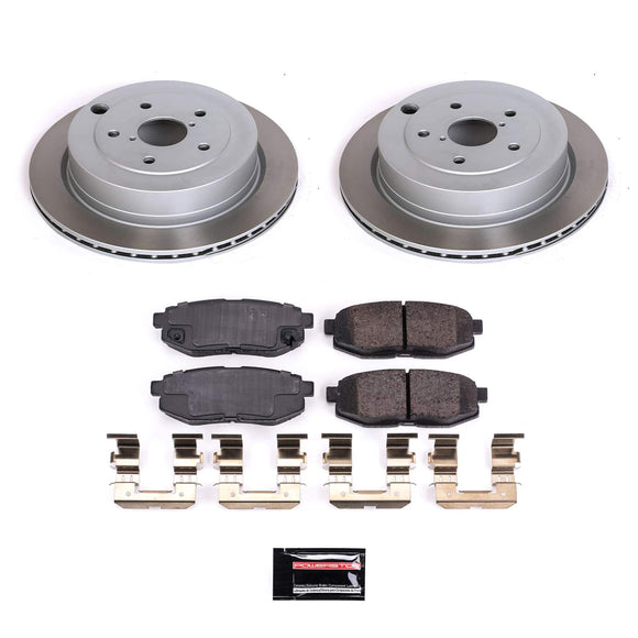 PowerStop Semi-Coated Rotor and Low-Dust Ceramic Brake Pad Kit