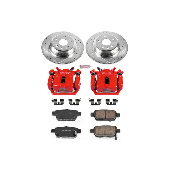 PowerStop Z23 Daily Driver Carbon-Fiber Ceramic Pads Drilled & Slotted Rotor & C