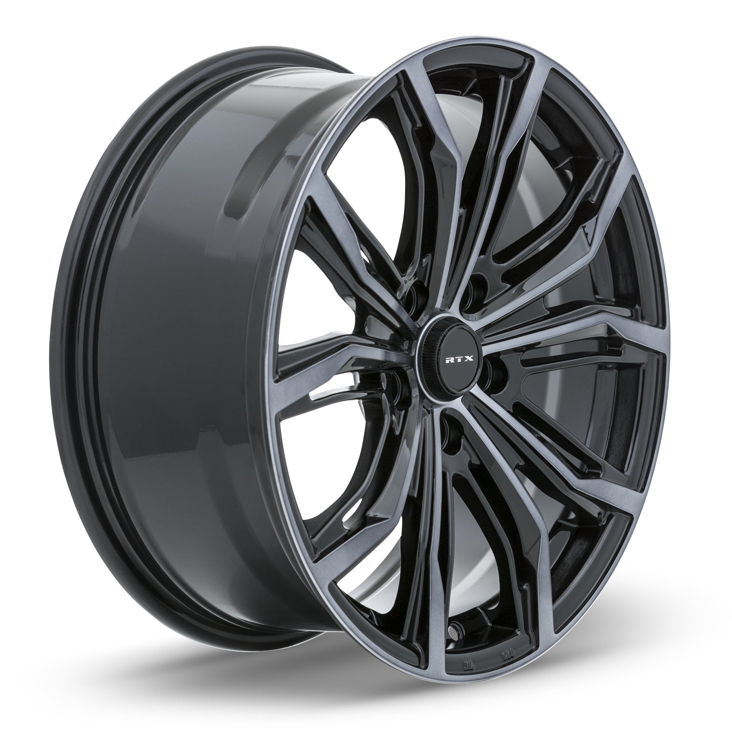 17x7.5 RTX Black Widow Black Machined Grey 5x114.3 ET42 wheel/rim