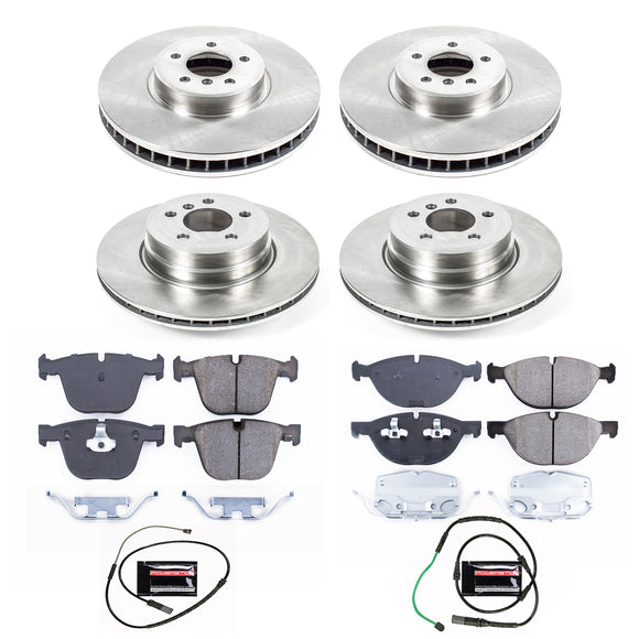 PowerStop OE Stock Replacement Low-Dust Ceramic Brake Pad and Rotor Kit