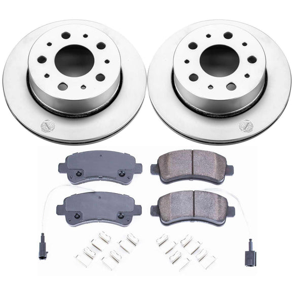 PowerStop Genuine Geomet Coated Rotor and Low-Dust Ceramic Brake Pad Kit