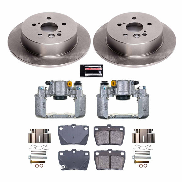 PowerStop OE Stock Replacement Low-Dust Ceramic Brake Pad, Rotor and Caliper Kit