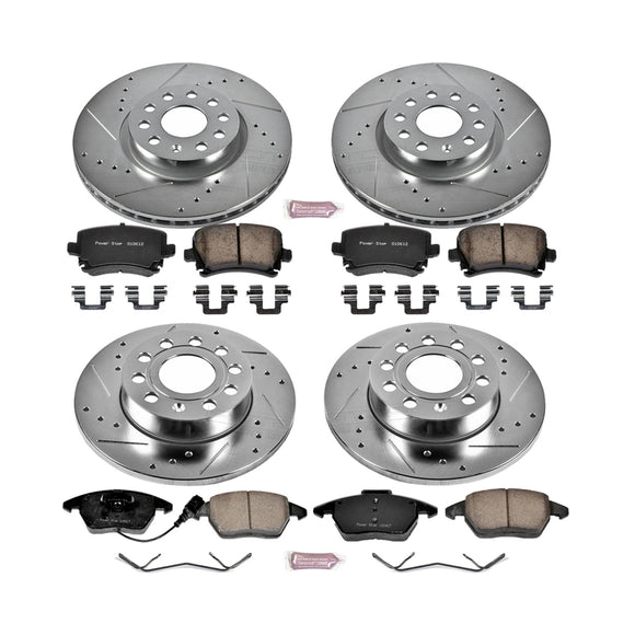 PowerStop Z23 Daily Driver Carbon-Fiber Ceramic Brake Pad and Drilled & Slotted