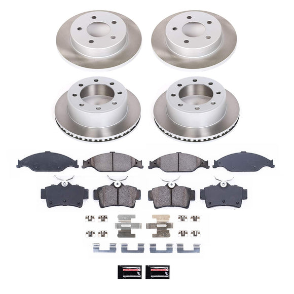 PowerStop Semi-Coated Rotor and Low-Dust Ceramic Brake Pad Kit