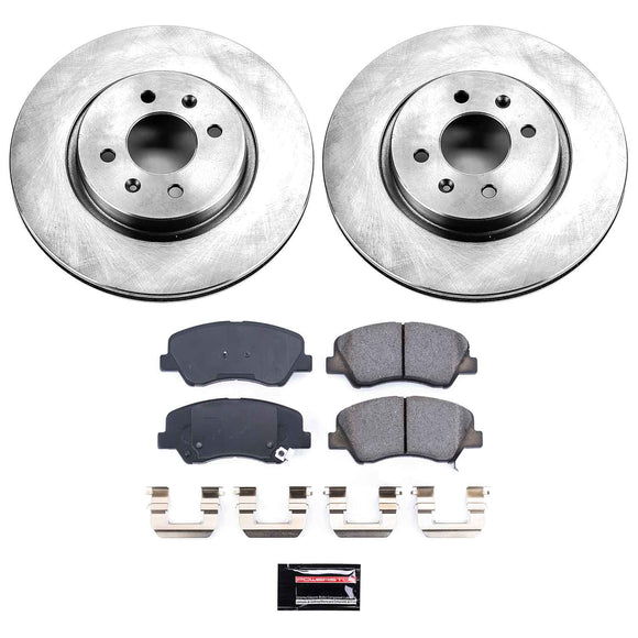 PowerStop OE Stock Replacement Low-Dust Ceramic Brake Pad and Rotor Kit