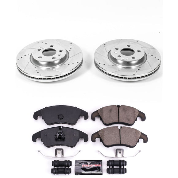PowerStop Z23 Daily Driver Carbon-Fiber Ceramic Brake Pad and Drilled & Slotted