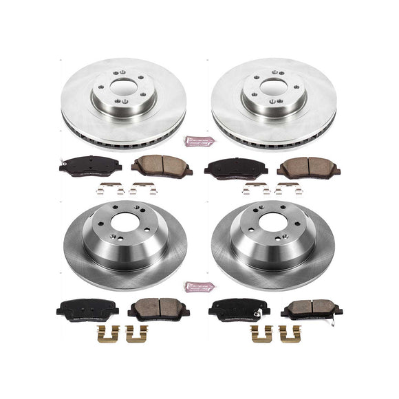 PowerStop OE Stock Replacement Low-Dust Ceramic Brake Pad and Rotor Kit