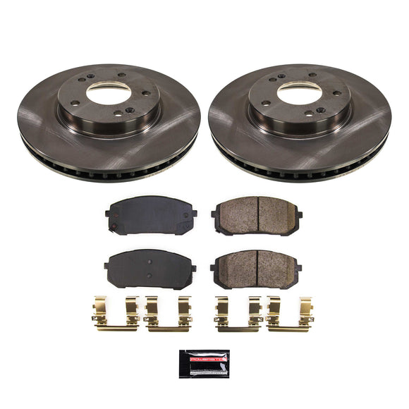 PowerStop OE Stock Replacement Low-Dust Ceramic Brake Pad and Rotor Kit