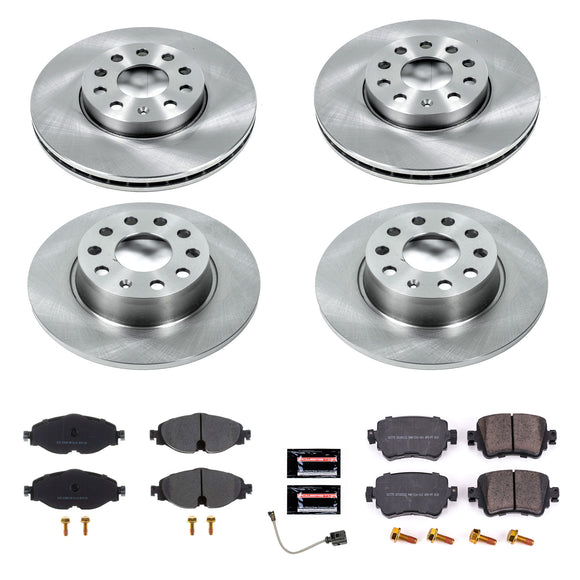 PowerStop OE Stock Replacement Low-Dust Ceramic Brake Pad and Rotor Kit