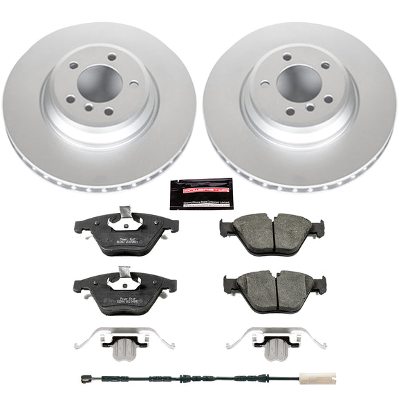 PowerStop Genuine Geomet Coated Rotor and Carbon-Fiber Ceramic Brake Pad Kit
