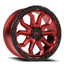 17x8 Vision 405 Korupt Red Black Lip 5x114.3 5x4.5 ET30 Wheel Rim