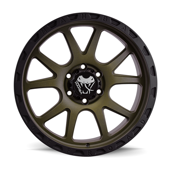 17x9 Mamba M27 Stippled Bronze/Black Lip 6x139.7 6x5.5 ET-12 Wheel Rim