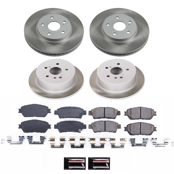 PowerStop Semi-Coated Rotor and Low-Dust Ceramic Brake Pad Kit