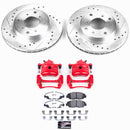 PowerStop Z26 Street Performance Ceramic Brake Pad, Drilled Slotted Rotor, and C