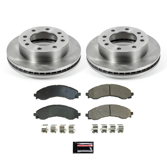 PowerStop OE Stock Replacement Low-Dust Ceramic Brake Pad and Rotor Kit