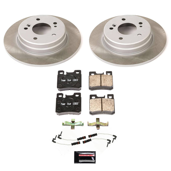 PowerStop Semi-Coated Rotor and Low-Dust Ceramic Brake Pad Kit