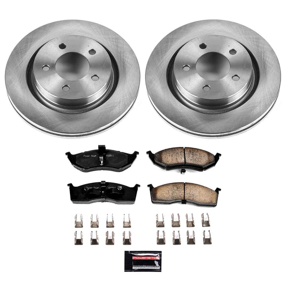 PowerStop OE Stock Replacement Low-Dust Ceramic Brake Pad and Rotor Kit