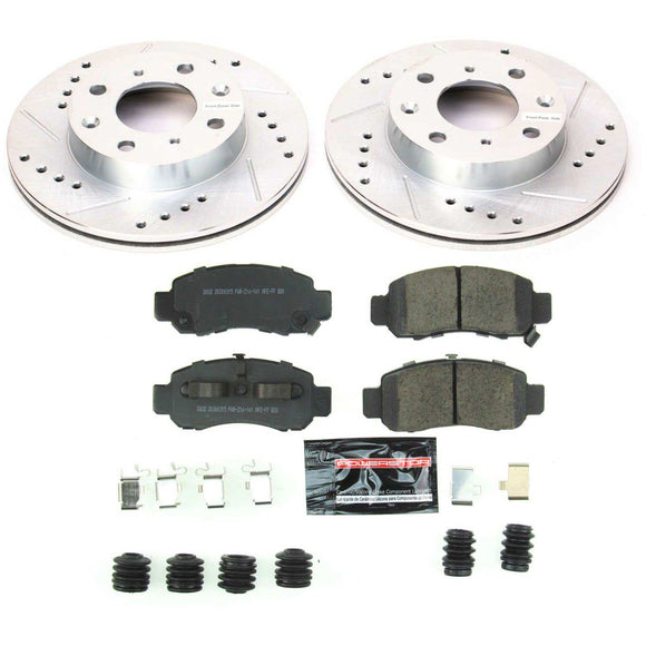 PowerStop Z23 Daily Driver Carbon-Fiber Ceramic Brake Pad and Drilled & Slotted