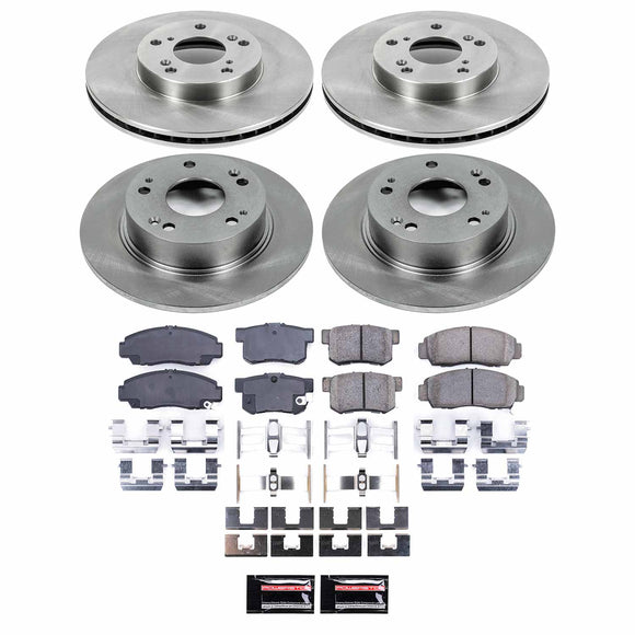 PowerStop OE Stock Replacement Low-Dust Ceramic Brake Pad and Rotor Kit