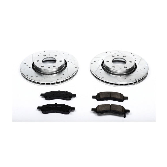 PowerStop Z23 Daily Driver Carbon-Fiber Ceramic Brake Pad and Drilled & Slotted