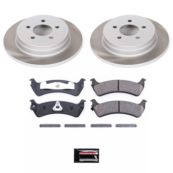 PowerStop Semi-Coated Rotor and Low-Dust Ceramic Brake Pad Kit