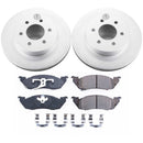 PowerStop Genuine Geomet Coated Rotor and Low-Dust Ceramic Brake Pad Kit