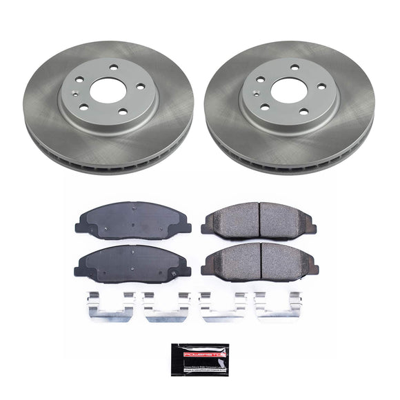 PowerStop Semi-Coated Rotor and Low-Dust Ceramic Brake Pad Kit