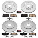 PowerStop Genuine Geomet Coated Rotor and Low-Dust Ceramic Brake Pad Kit