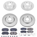 PowerStop Genuine Geomet Coated Rotor and Low-Dust Ceramic Brake Pad Kit