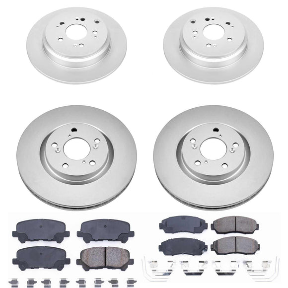 PowerStop Genuine Geomet Coated Rotor and Low-Dust Ceramic Brake Pad Kit