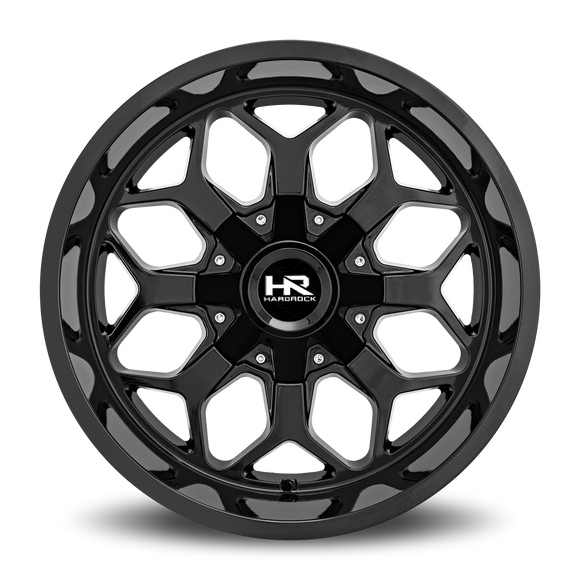 22x10 Hardrock Indestructible Gloss Black 5x127/139.7 ET-25 wheel/rim