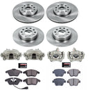 PowerStop OE Stock Replacement Low-Dust Ceramic Brake Pad, Rotor and Caliper Kit