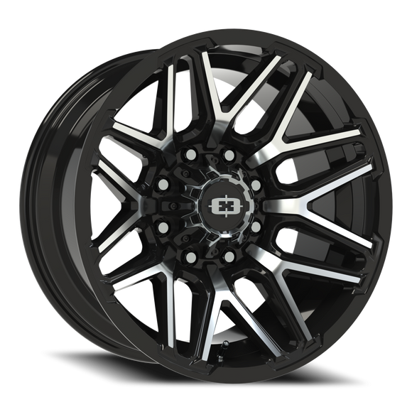 20X10 Vision 305 Rekluse Gloss Black Machined Face Wheel 8x180 ET-25 CB124.2