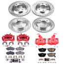 PowerStop Z23 Daily Driver Carbon-Fiber Ceramic Pads Drilled & Slotted Rotor & C
