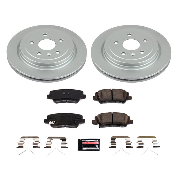 PowerStop Genuine Geomet Coated Rotor and Low-Dust Ceramic Brake Pad Kit