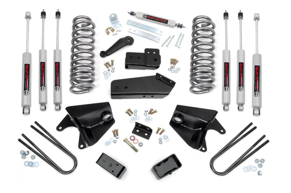 4 Inch Lift Kit - Quad Front Shocks - Rear Blocks - Ford Bronco (80-96)