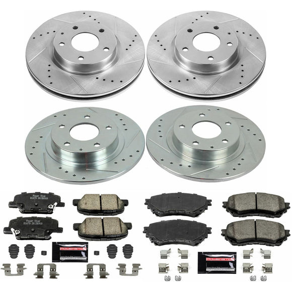 PowerStop Z23 Daily Driver Carbon-Fiber Ceramic Brake Pad and Drilled & Slotted