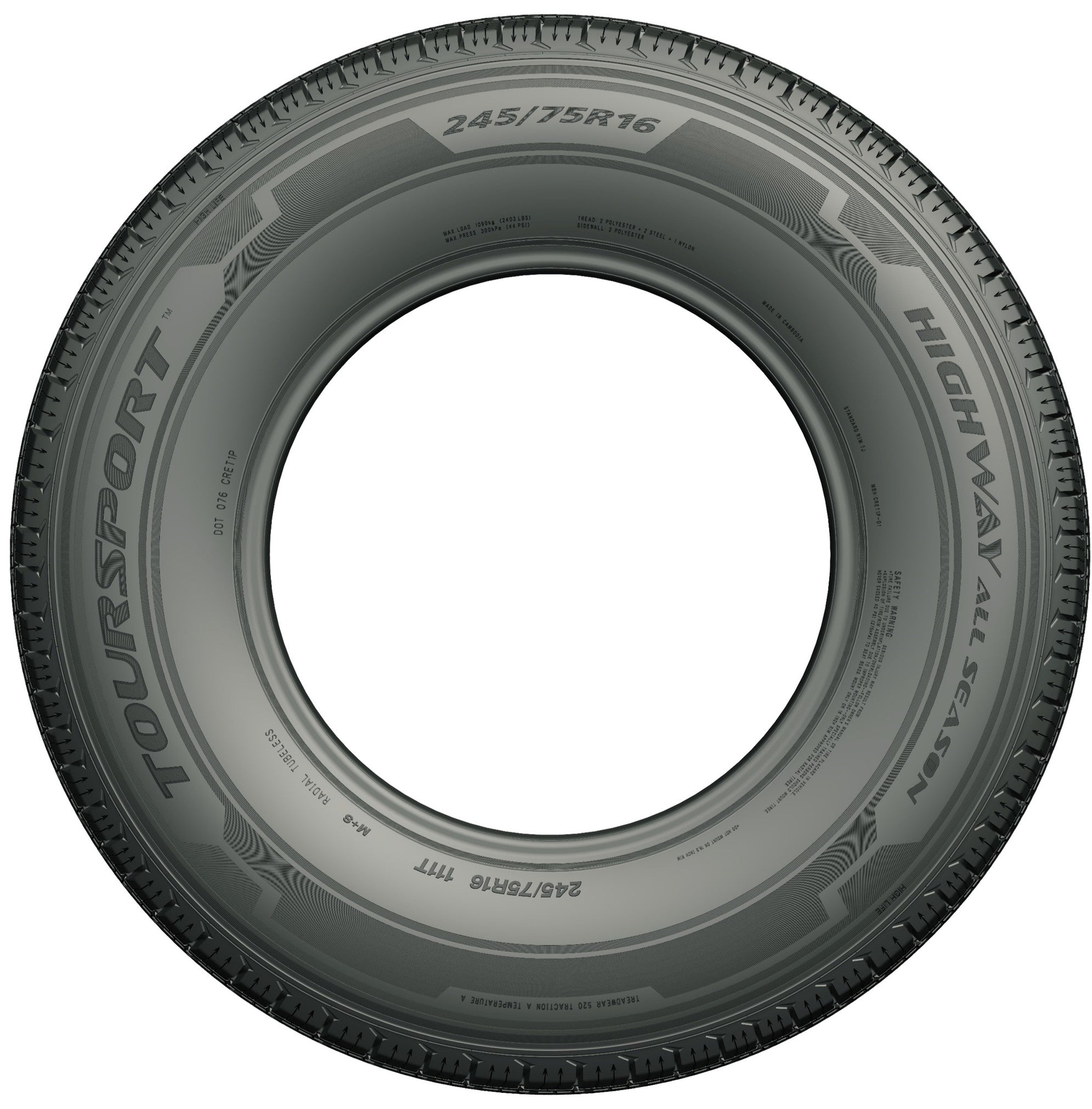 275/55R20 TourSport Highway All Season 117H BSW XL 2755520 275 55