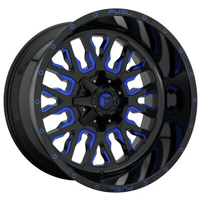 20x9 Fuel Off-Road D645 Stroke Gloss Black Blue Tinted Clear 6x120 ET20 Wheel