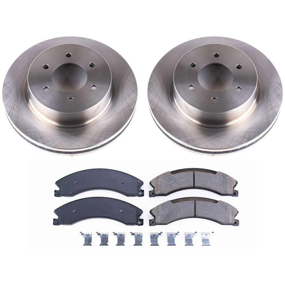 PowerStop OE Stock Replacement Low-Dust Ceramic Brake Pad and Rotor Kit