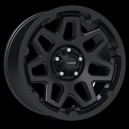 18x9 Vision 416 Se7En Satin Black 5x114.3 5x4.5 ET18 Wheel Rim