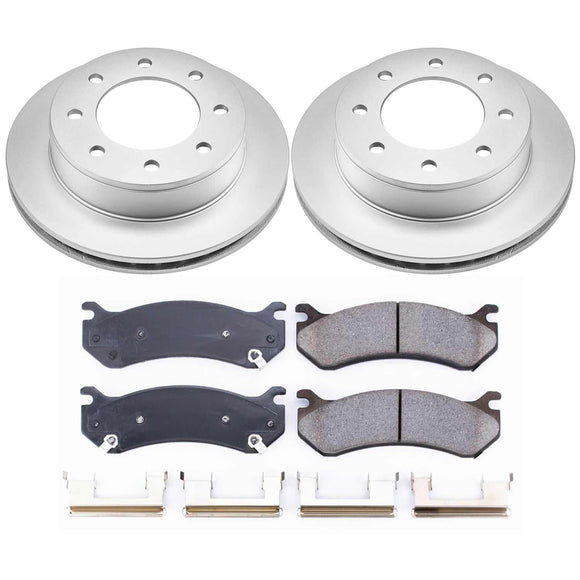 PowerStop Genuine Geomet Coated Rotor and Low-Dust Ceramic Brake Pad Kit