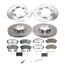 PowerStop Z36 Carbon-Fiber Ceramic Brake Pad with Drilled and Slotted Rotor Kit
