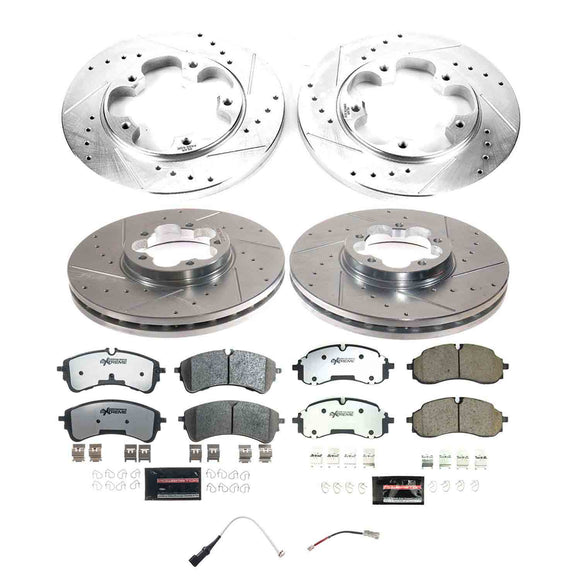 PowerStop Z36 Carbon-Fiber Ceramic Brake Pad with Drilled and Slotted Rotor Kit