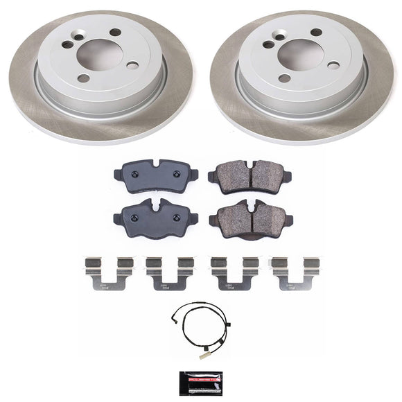 PowerStop Semi-Coated Rotor and Low-Dust Ceramic Brake Pad Kit