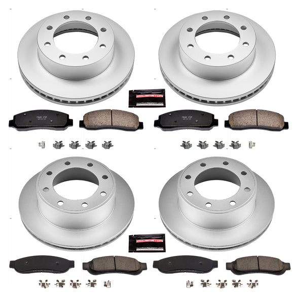 PowerStop Genuine Geomet Coated Rotor and Low-Dust Ceramic Brake Pad Kit