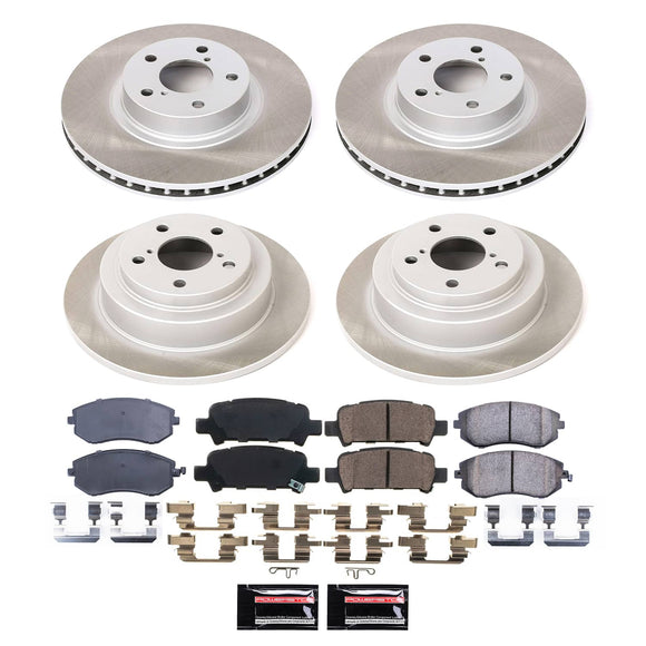 PowerStop Semi-Coated Rotor and Low-Dust Ceramic Brake Pad Kit