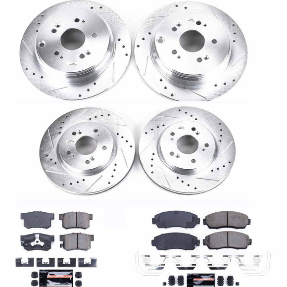 PowerStop Z23 Daily Driver Carbon-Fiber Ceramic Brake Pad and Drilled & Slotted