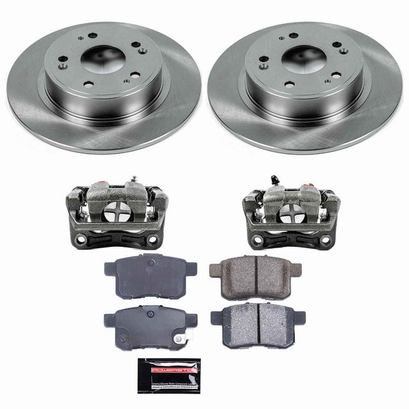 PowerStop OE Stock Replacement Low-Dust Ceramic Brake Pad, Rotor and Caliper Kit